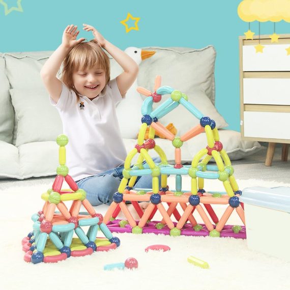 Magnetinių rutuliukų ir lazdelių rinkinys