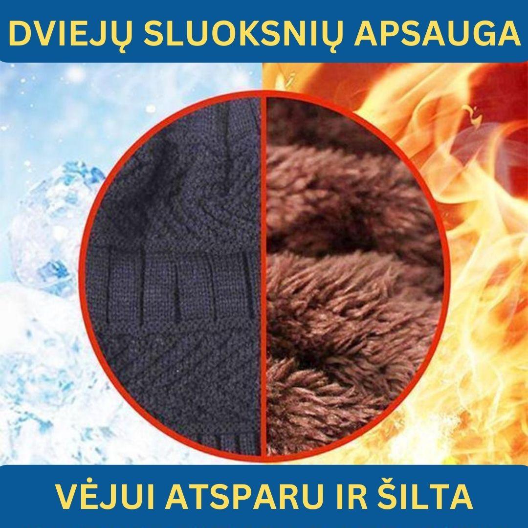 Žieminė beanie kepurė ir šalikas