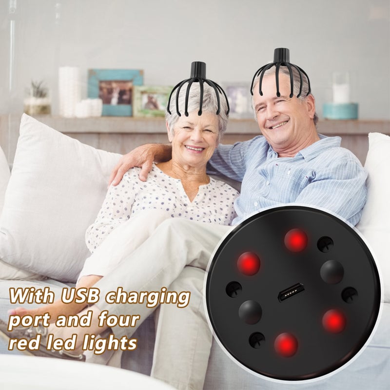 Inovatyvus galvos masažuoklis