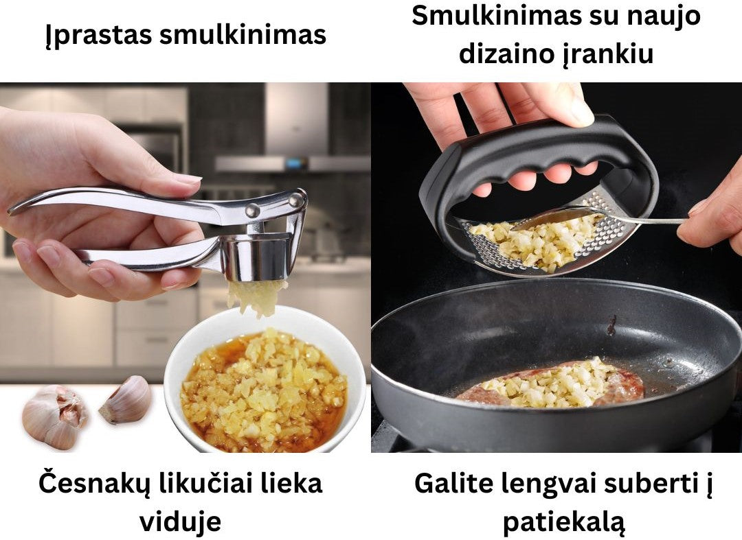 Nerūdijančio plieno česnakų smulkintuvas (3vnt)