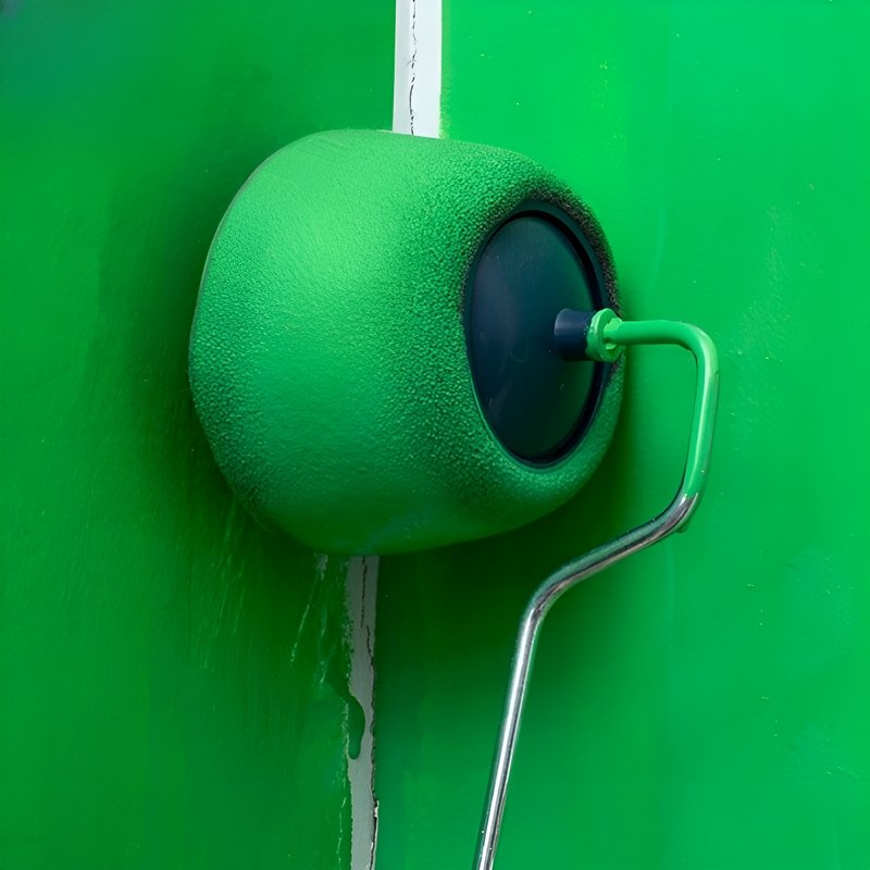 Dažymo volelis su dažų talpa viduje