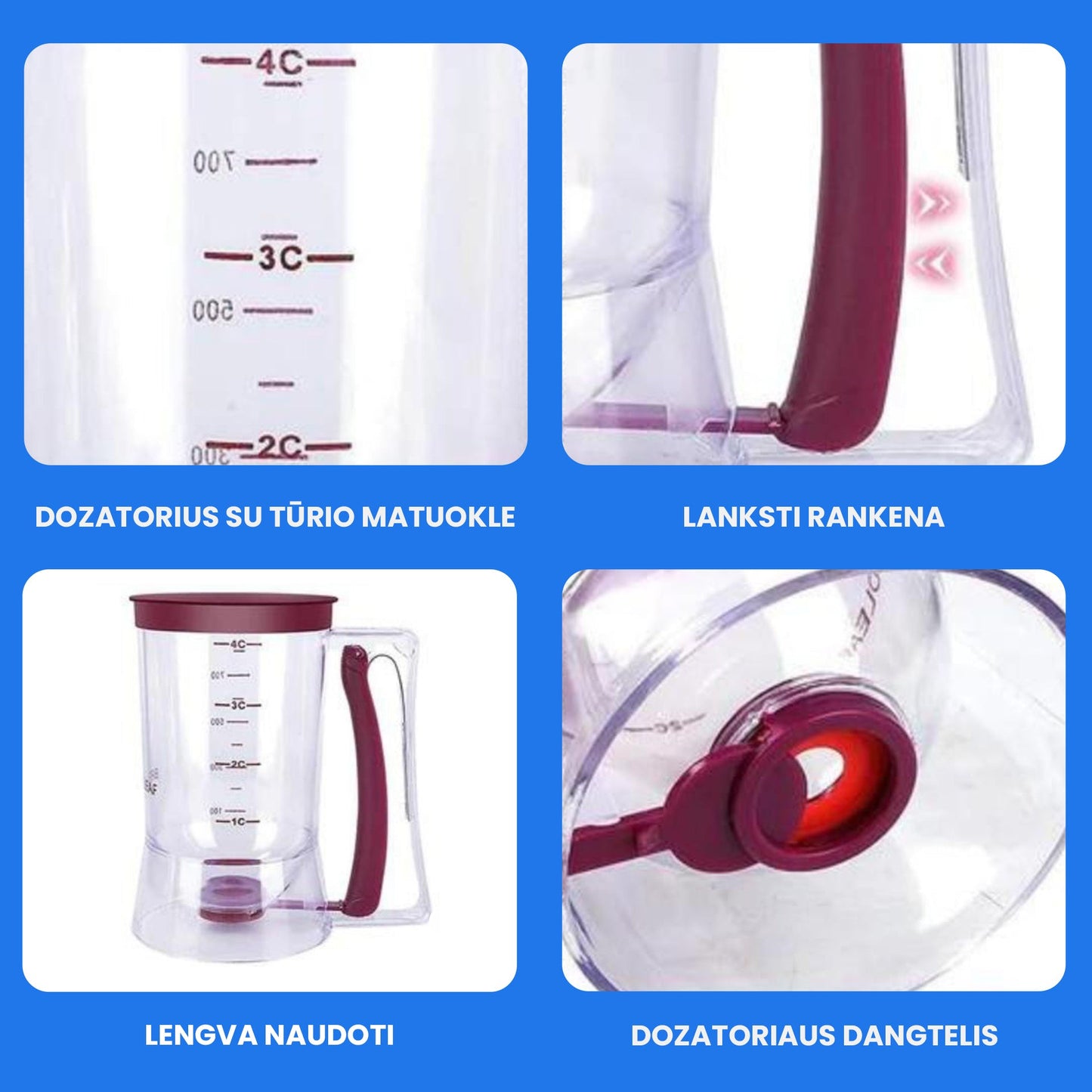 CakeMaker™ - rankinis tešlos piltuvas