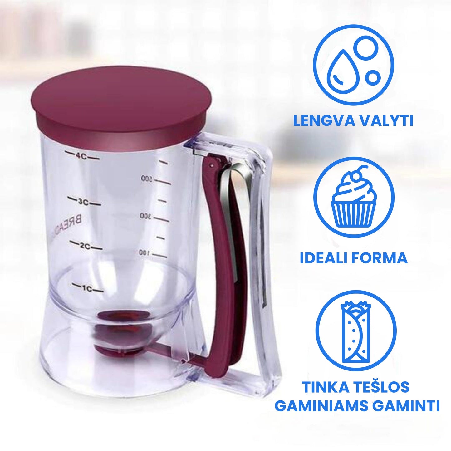 CakeMaker™ - rankinis tešlos piltuvas