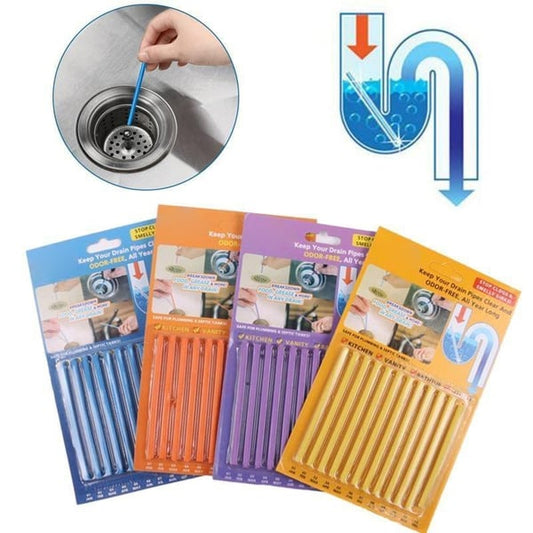 Galingos nuotekų vamzdžių valymo \Cleaner Sticks\" lazdelės (12 vnt.)"