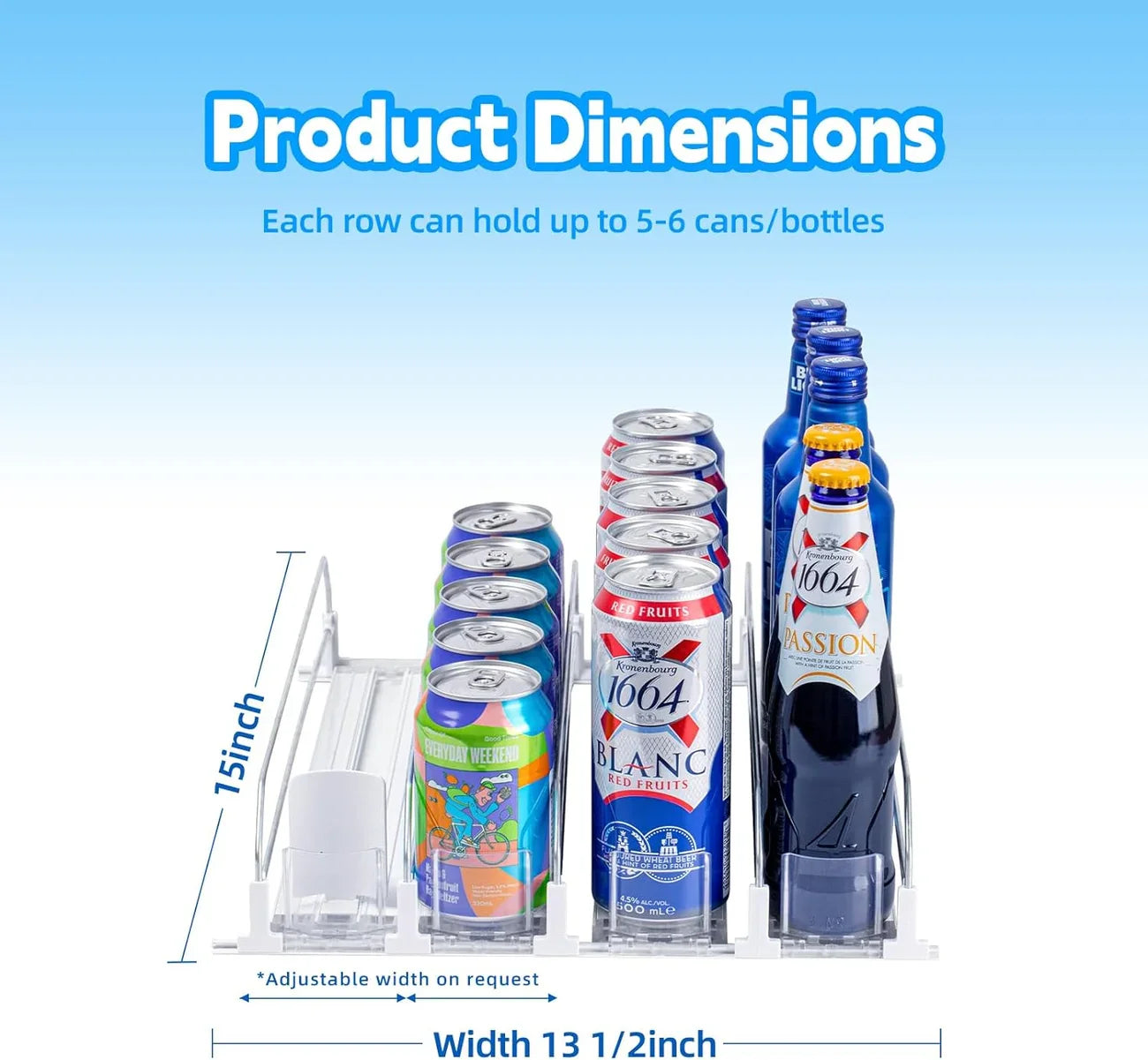 Šaldytuvo dėklas gėrimams