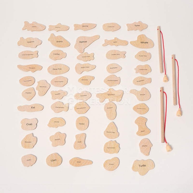 "Montessori" žvejybos žaidimas vaikams