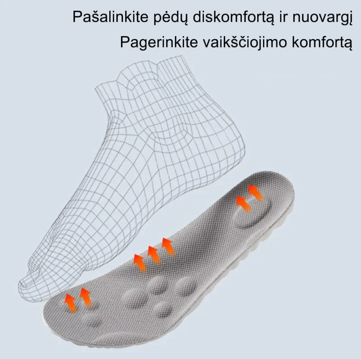 \ComfyInsoles\" Komfortiški vidpadžiai (1 pora + 1 NEMOKAMAI)"