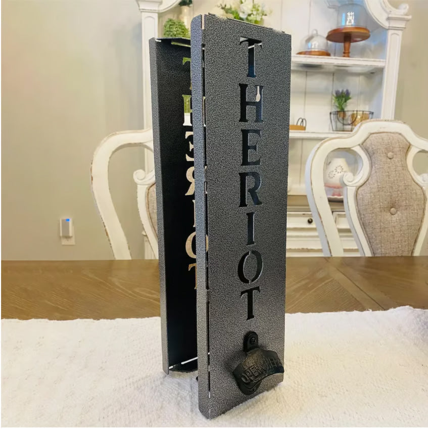 Gėrimų atidarytuvas su servetėlių laikymo talpa