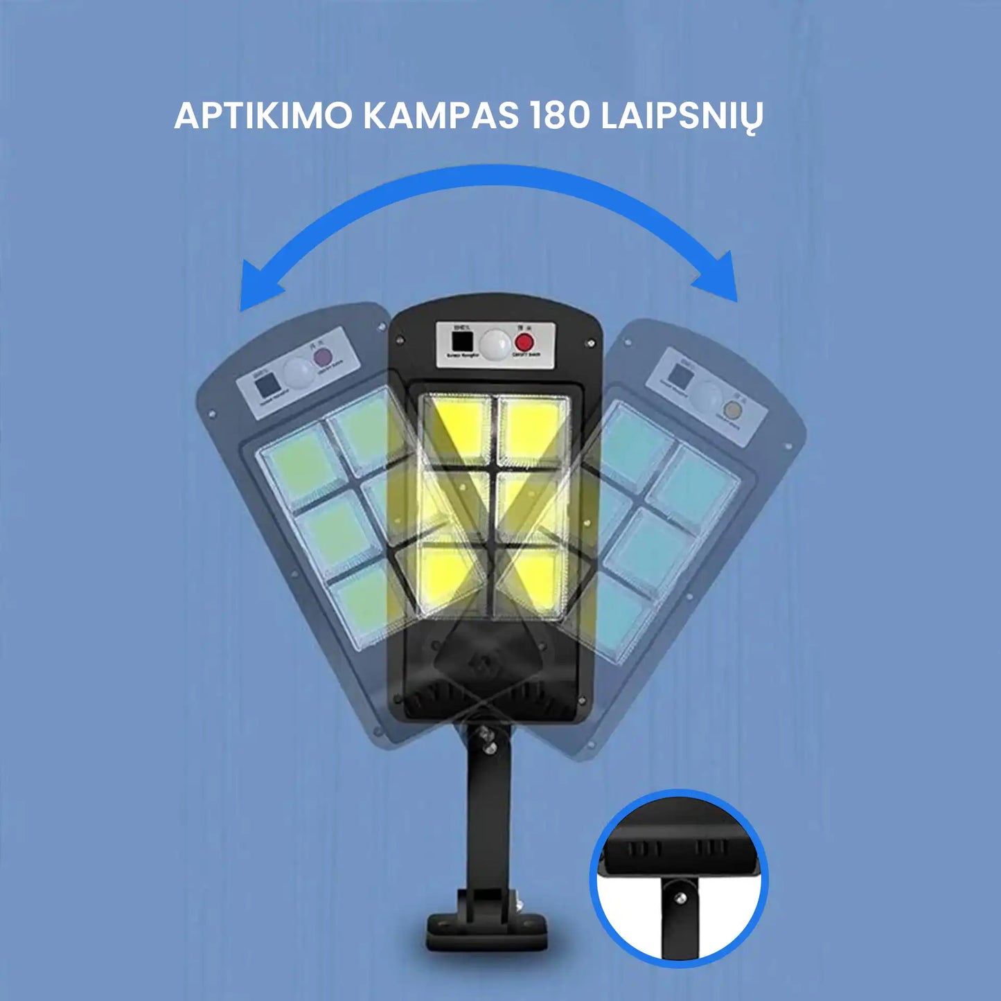 LED šviestuvas su saulės baterija