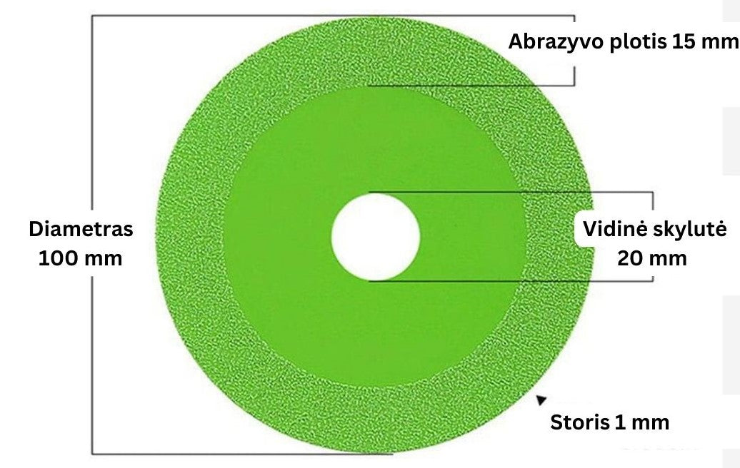 Deimantinis pjovimo diskas stiklui (3vnt)