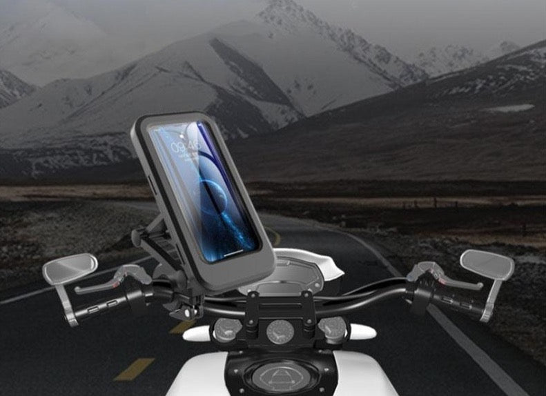 Vandeniui atsparus telefono laikiklis dviračiui/motociklui