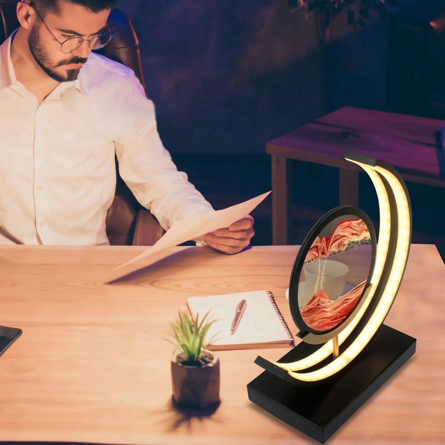 „Sand Art“ LED stalinė lempa