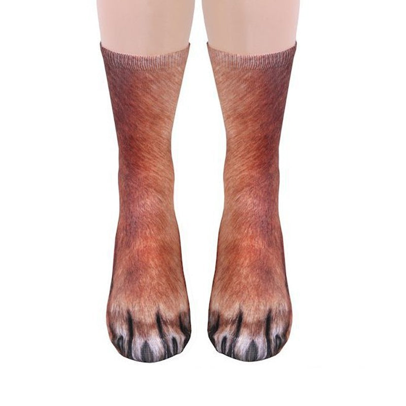 Universalios 3D gyvūnų letenų kojinės
