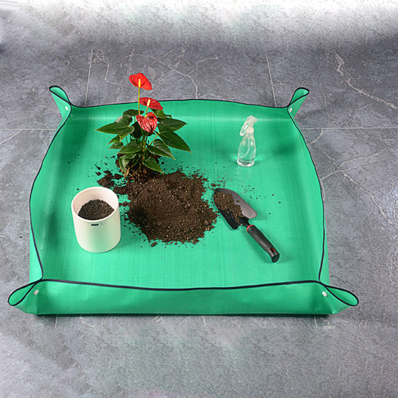 Sutirštintas vandeniui atsparus kambarinių augalų persodinimo kilimėlis