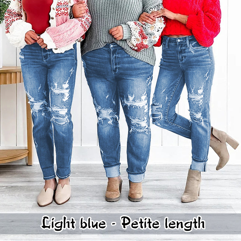 Medvilniniai džinsai moterims