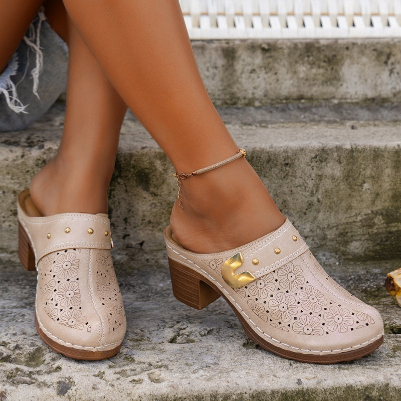 Moteriški įsiaunami uždari masyvūs sandalai